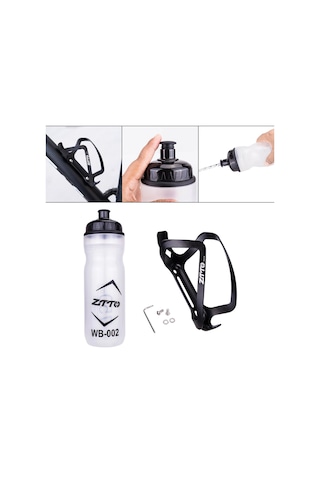 Suntek Dağ Bisikleti Su Şişesi Kafesi, İçecek Sağlam Siyah Siyah