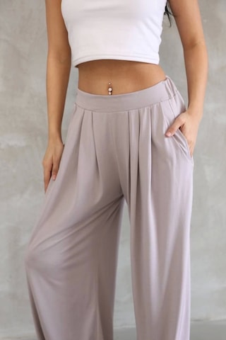 Reka Moda Osy Modal Yumuşak Dokulu Kumaş Boru Paça Salaş Eşofman - Bej Bej