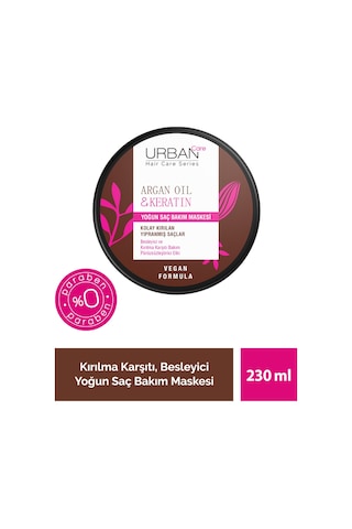 Urban Care Argan Oil & Keratin Kolay Kırılan Saçlara Özel Yoğun Saç Bakım Maskesi 230 ML