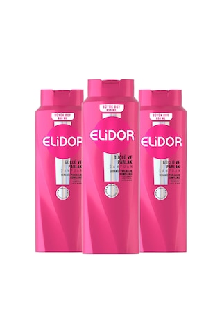 Elidor Güçlü ve Parlak Saç Bakım Şampuanı 3 x 650 ML