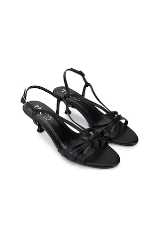 Tamer Tanca Kadın Vegan Siyah Topuklu Ayakkabı 932 2941 Bn Ayk Y25 Sıyah Siyah