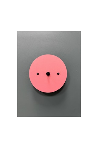Dünya Pilli Aplik Pembe Ahşap