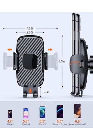 Araç Içi Otomatik Telefon Tutucu Cam Ve Torpido Için Yüksek Kalite Ücret Iade Garantili
