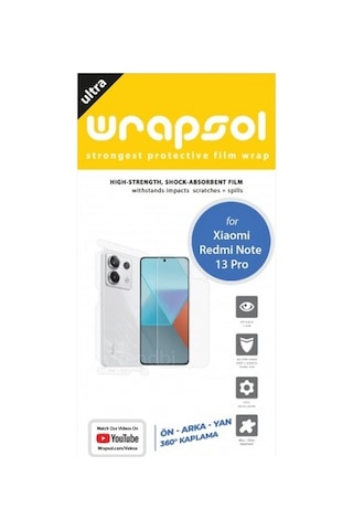 Xiaomi Redmi Note 13 Pro Ön, Arka Ve Yan 360 Derece Tam Kaplama Poliüretan Film