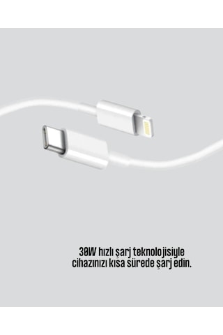 Orijinal Kalite 30w Type-c Lightning Hızlı Şarj Kablosu - 1.2m Dayanıklı