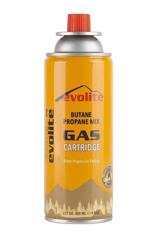 Evolite Butane Propane Valfli 227gr Gaz Ocak Kartuşu Sarı