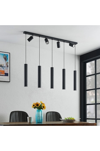 Archio Beşli Spot Ledli Sıralı Sarkıt Avize Çok Renkli