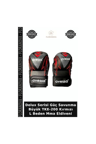 Delux Serisi Güç Savunma Büyük Tke-200 Kırmızı L Beden Mma Eldiveni