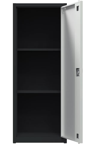 Çelik Dosya Dolabı Metal Dolap Ofis Dolapları Arşiv , Garaj , Bahçe , Kiler , Balkon 50x38x130 Koyu Gri / Açık Gri