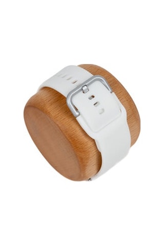 Samsung Galaxy Uyumlu Watch 46mm Klasik Beyaz Silikon Kordon - Beyaz