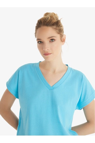 Blackspade Kadın T-shirt 60553 - Mavi Mavi