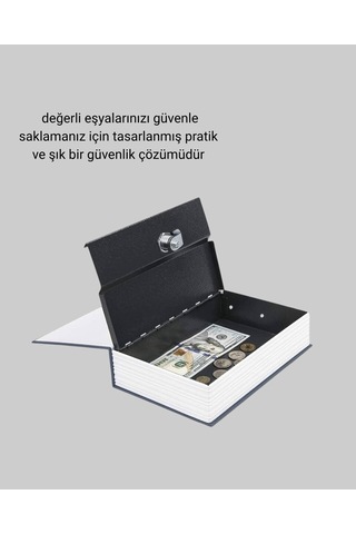 Gizli Kitap Kasa - Metal Gövdeli Anahtarlı