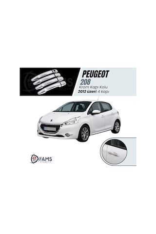 Peugeot 208 Krom Kapı Kolu 4 Kapı 2012 üzeri P.Çelik