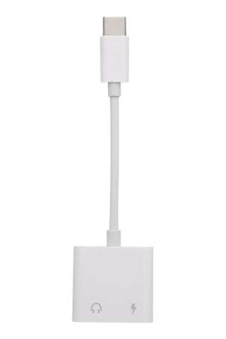 Dofolink Usb-c Çift Port Ses Adaptörü - Hızlı Şarj, Müzik Dinleme, Konuşma Ve Kısa Mesaj Kontrolü - Beyaz Tüm Cep Telefonları İçin Uyumlu