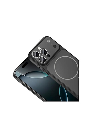 Apple iPhone 16 Uyumlu Ag Glass Koruyucu Kılıf 17 Pro Max Görünümlü Siyah
