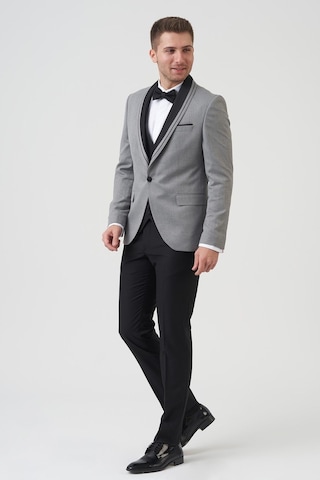 White Stone Philadelphia D2405 Slim Fit 6 Drop Likralı Damatlık Takım Elbise A.Gri - A.Gri Açık Gri