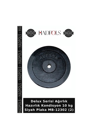 Delux Serisi Ağırlık Hazırlık Kondisyon 10 Kg Siyah Plaka Mb-12302 2