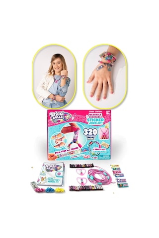 Sticki Rolls Sticki İstasyon Paketi Stickerlı Bileklik Çıkartmalı Etiket Çok Renkli