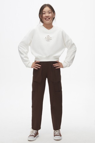 Nk Kids Kız Çocuk Sweatshirt 37807 Ekru