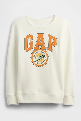 Gap V-fa Logo Çocuk Sweatshirt KREM