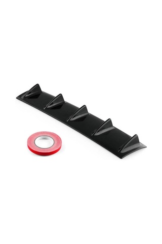 Mini Köpek Balığı Difüzör Plastik Arka Tampon Eki Parlak Siyah 58x15cm