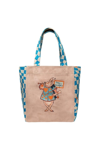 Dogo Kadın Vegan Kahverengi Large Tote Bag - Alice İn Nowhere Tasarım Multicolor