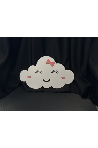 Led Işıklı Çocuk Odası Duvar Dekorasyon Gülen Bulut Kız Çocukları İçin