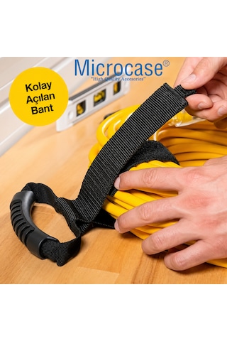 Microcase Ayarlanabilir Çok Amaçlı Kablo Hortum Vb Askılık Al5605 Siyah