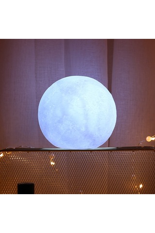 Konesam Bz1560 Silikon Ay Şekilli Beyaz Gece Lambası - Çocuk Odası Dekoru, Hediye Seçeneği, Yumuşak Işık, Kolay Kullanım Beyaz