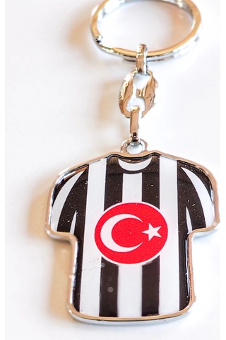 Moncuk Design Siyah Beyaz Takım Formalı Metal Anahtarlık