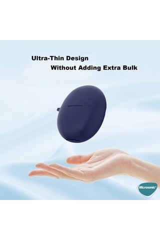Microsonic Huawei Freebuds 5 Uyumlu Mat Silikon Kılıf Siyah