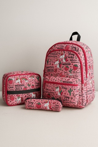 Newbag Unicorn Kız Sırt Okul Çantası-3'lü Set Yeni Sezon
