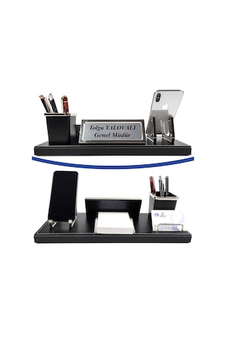 Prozenis Samatya Deri Masa Üstü İsimlik Kalemlik Notluk Seti