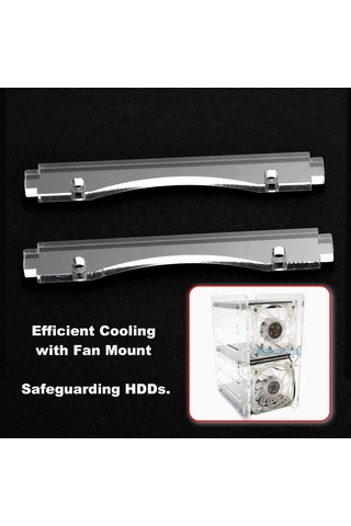 Kangvka Akrilik Sabit Disk Rafı 6 Katlı - Özel Tasarım 4-10 Konum Seçeneği, Hızlı Kurulum, Soğutma Ve Sabitlik Artırıcı