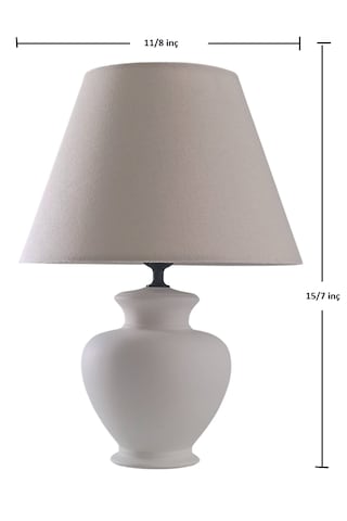 Hydria Abajur, Table Lamp, Yükseklik H40 X Çap Ø30 Cm Beyaz