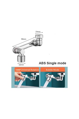 Jms1440 Musluk Püskürtme Kafası Havalandırıcı Fıskiye Memesi 1 Mod Gümüş