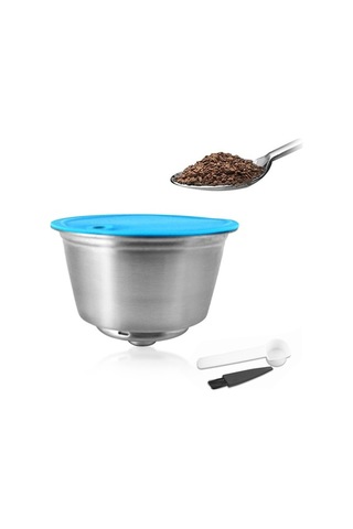 Pazly Doldurulabilir Paslanmaz Çelik Kahve Kapsülleri Gümüş Renk Gümüş