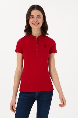 U.S. Polo Assn. Kadın Kırmızı Basic Polo Yaka Tişört 50300896-VR171