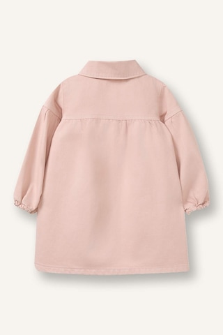 Defacto %100 Pamuk Uzun Kollu Denim Elbise Kız Bebek G8899a526spbr134 Pembe-br134