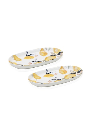 The Mia Limoncello Oval Servis 2li 26 Cm Lmn023 Çok Renkli