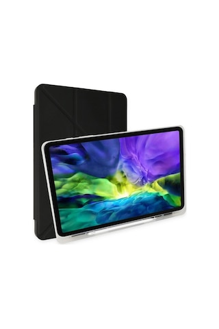 iPad Uyumlu Pro 12.9 2021 Kılıf Kalemlikli Mars Tablet Kılıfı - Siyah - Yluh-855082