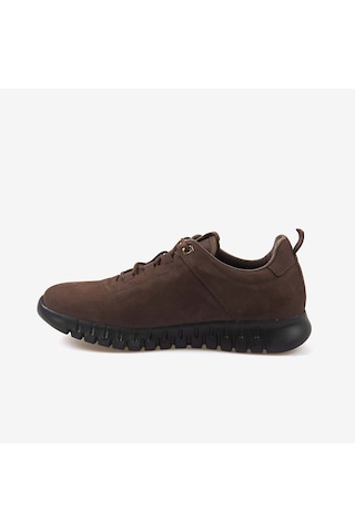 Kemal Tanca Hakiki Deri Erkek Erkek Spor Sneaker Ayakkabı 2537 Kahve
