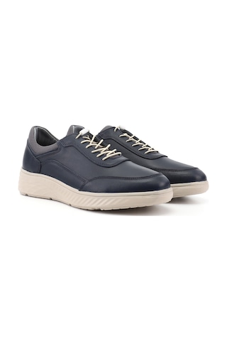 Gönderir Erkek Lacivert Bağcıklı Hakiki Deri Sneaker Ddma85142871