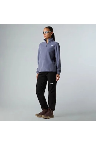 The North Face W Glacier Fleece 1/4 Zip Kadın Polar Sweatshirt Nf0a8d2jbtr1 Mor