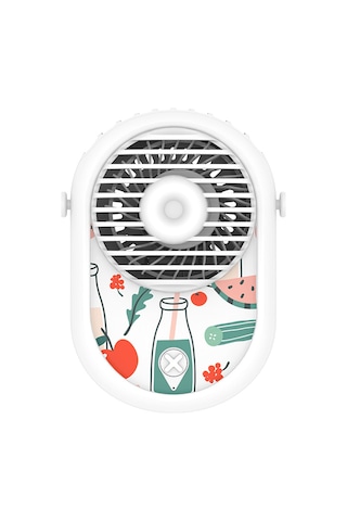 Xiyyadms Boyun Bağlı Mini Fan M01 Beyaz - 1500mah Pil, 8 Saat Süre, Usb Şarj, Hafif Abs Malzeme Siyah