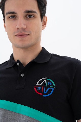 AR-MA Arma Erkek Baskılı Regular Fit % 95 Pamuklu %5 Likralı Polo Yaka T-shirt Y25374303701 Siyah