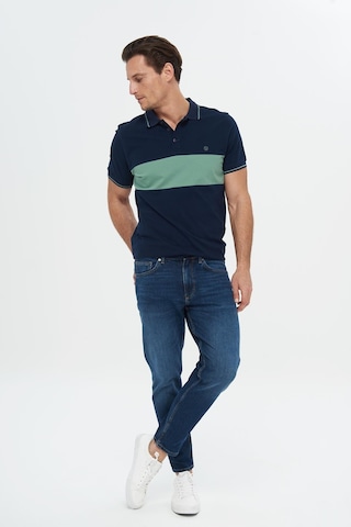 Finn Koyu Mavi Regular Tapered Fermuarlı Jean Pantolon E 4407-008 Koyu Mavi