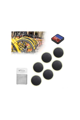 Kangvka Duutı Tl-113 Sürtünmez Lastik Tamir Seti, Sıvımsız, Taşıma Kolay, Bisiklet İç Lastiği Tamiri, Siyah, 6 Adet Tamir Patches İle Dosya