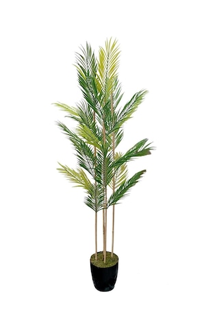 ''bambu Areka Dört Gövdeli Yapay Ağaç - 150 Cm, 27 Yaprak Doğal Görünümlü Yeşil