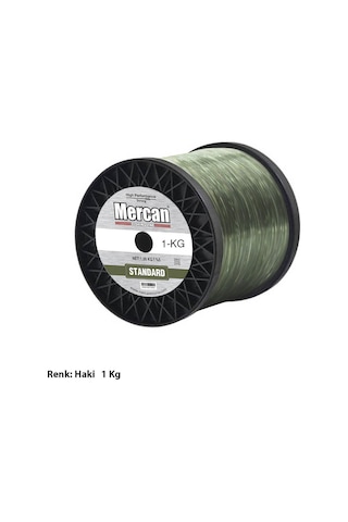 Mercan Standart 1 KG Haki Yeşil Bobin Misina